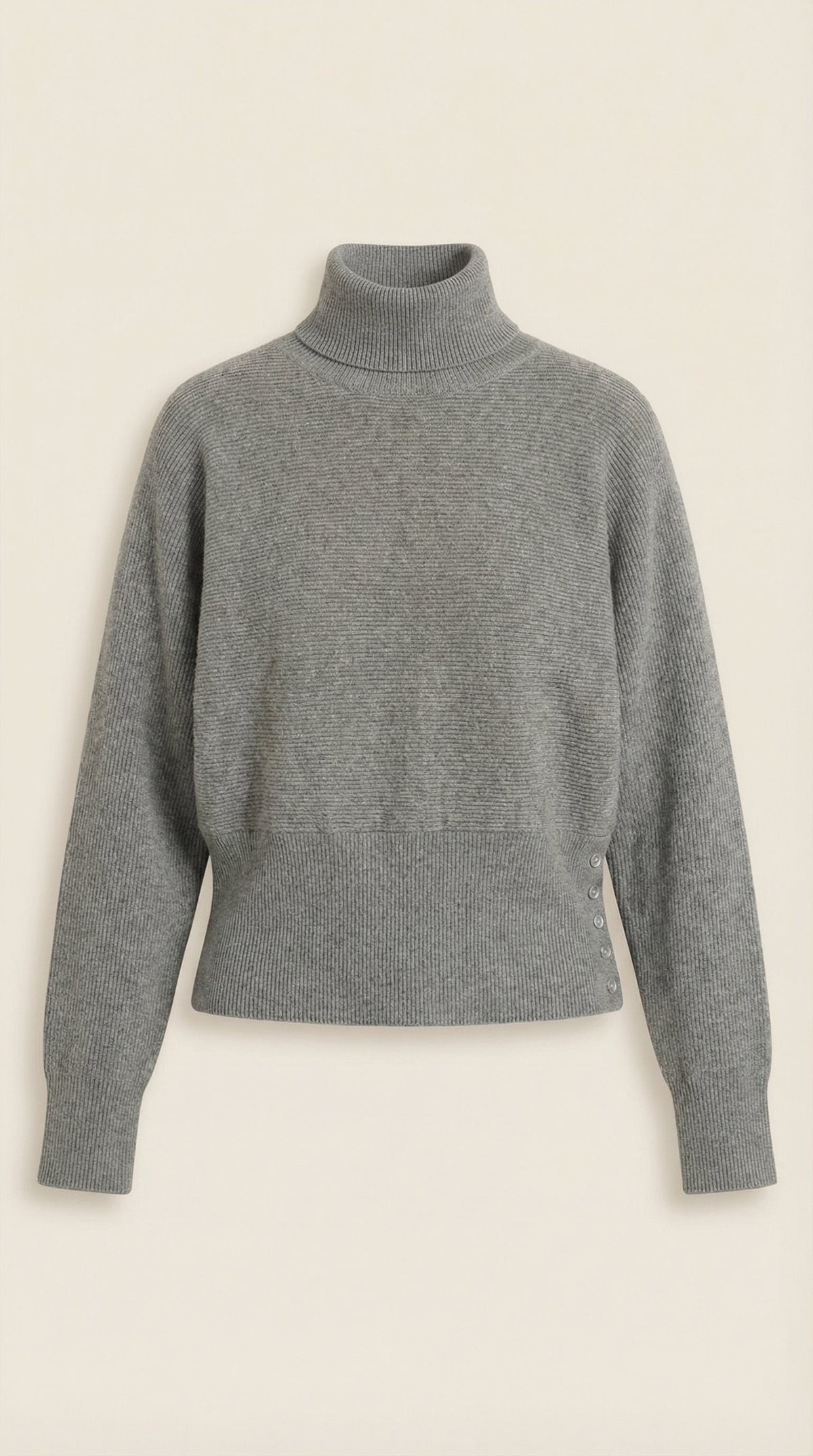 Leticia Ribbed High-Neck Sweater