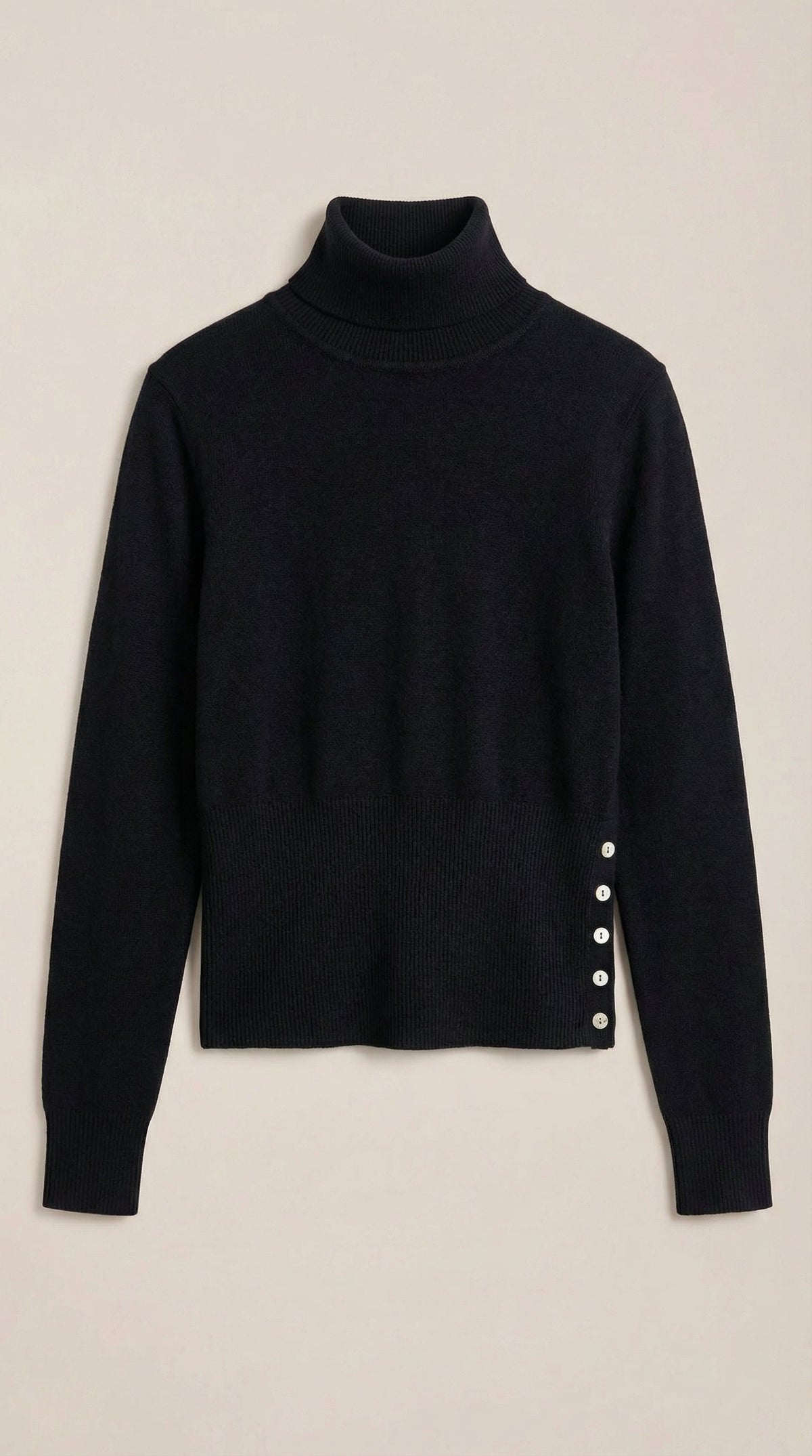 Leticia Ribbed High-Neck Sweater