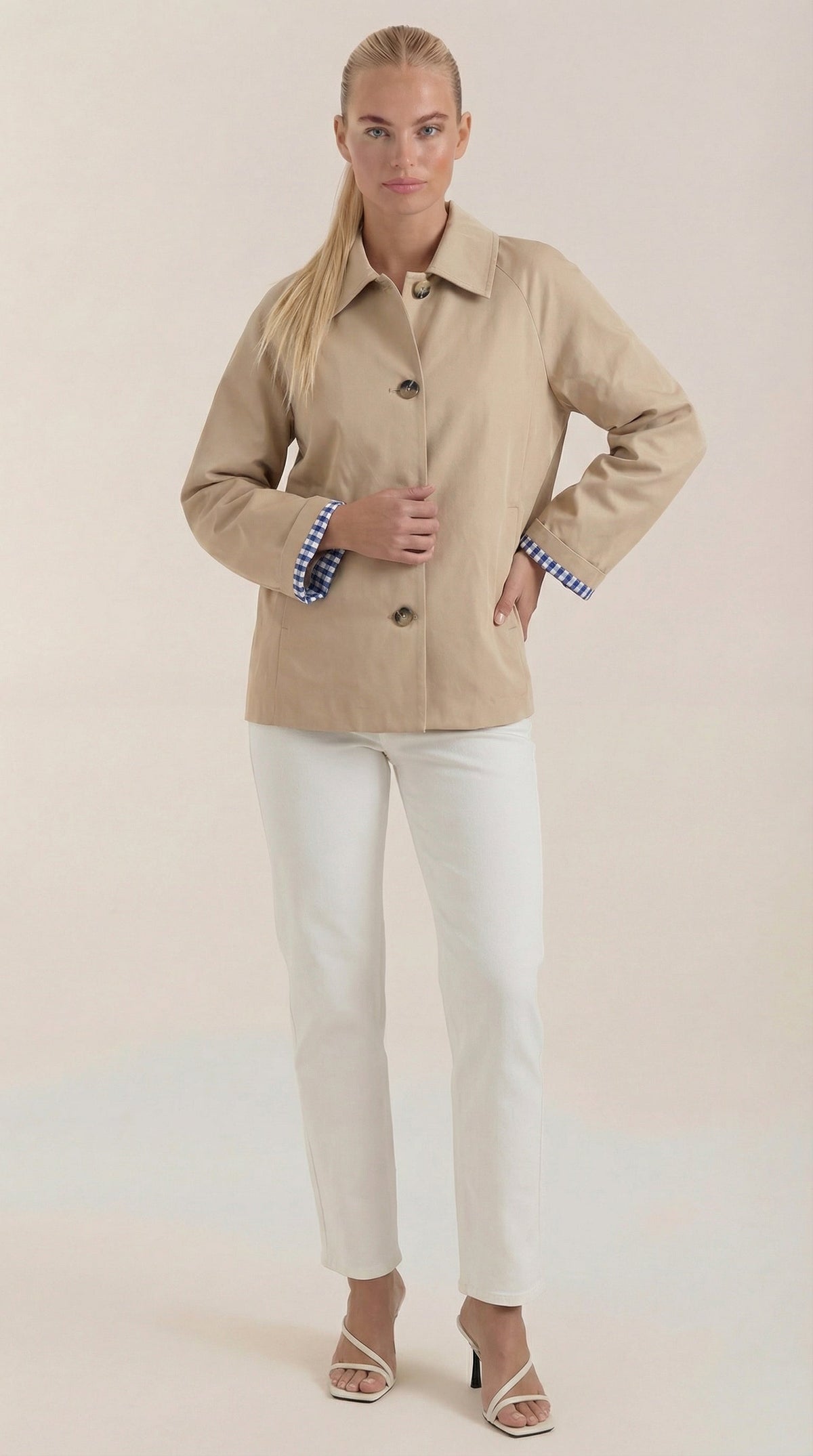 Elegant striped lining trench coat Lindsay