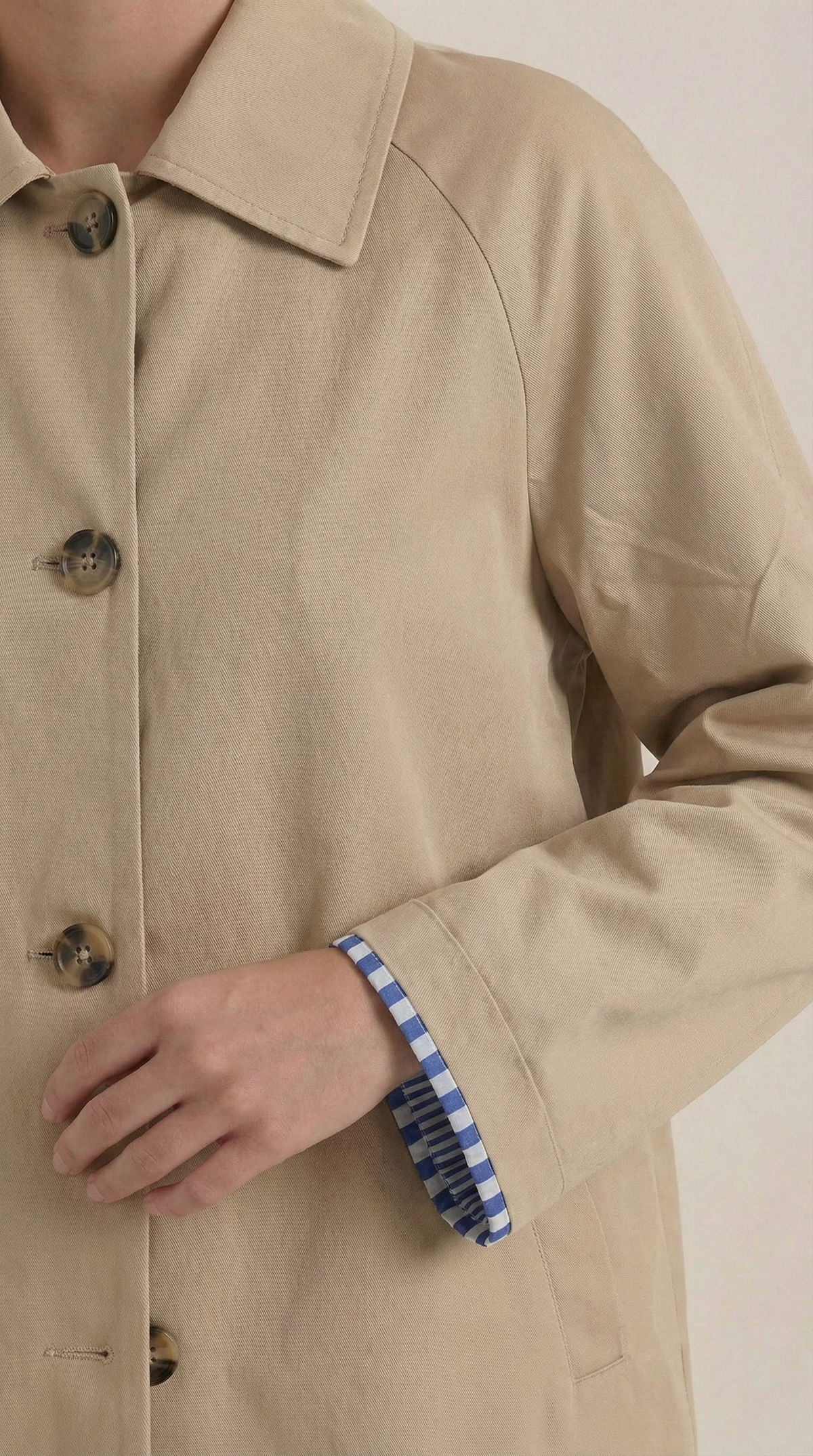 Elegant striped lining trench coat Lindsay