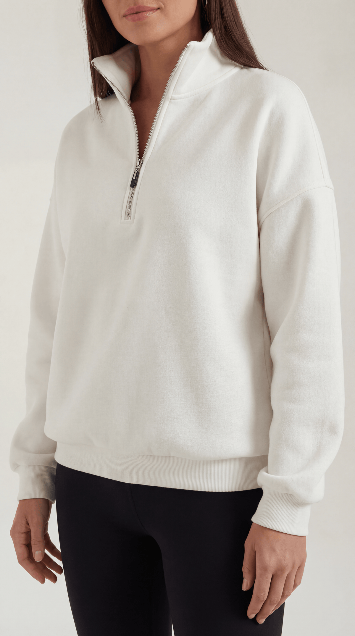 Lori Oversized Sweater with 1/4 Zip Collar