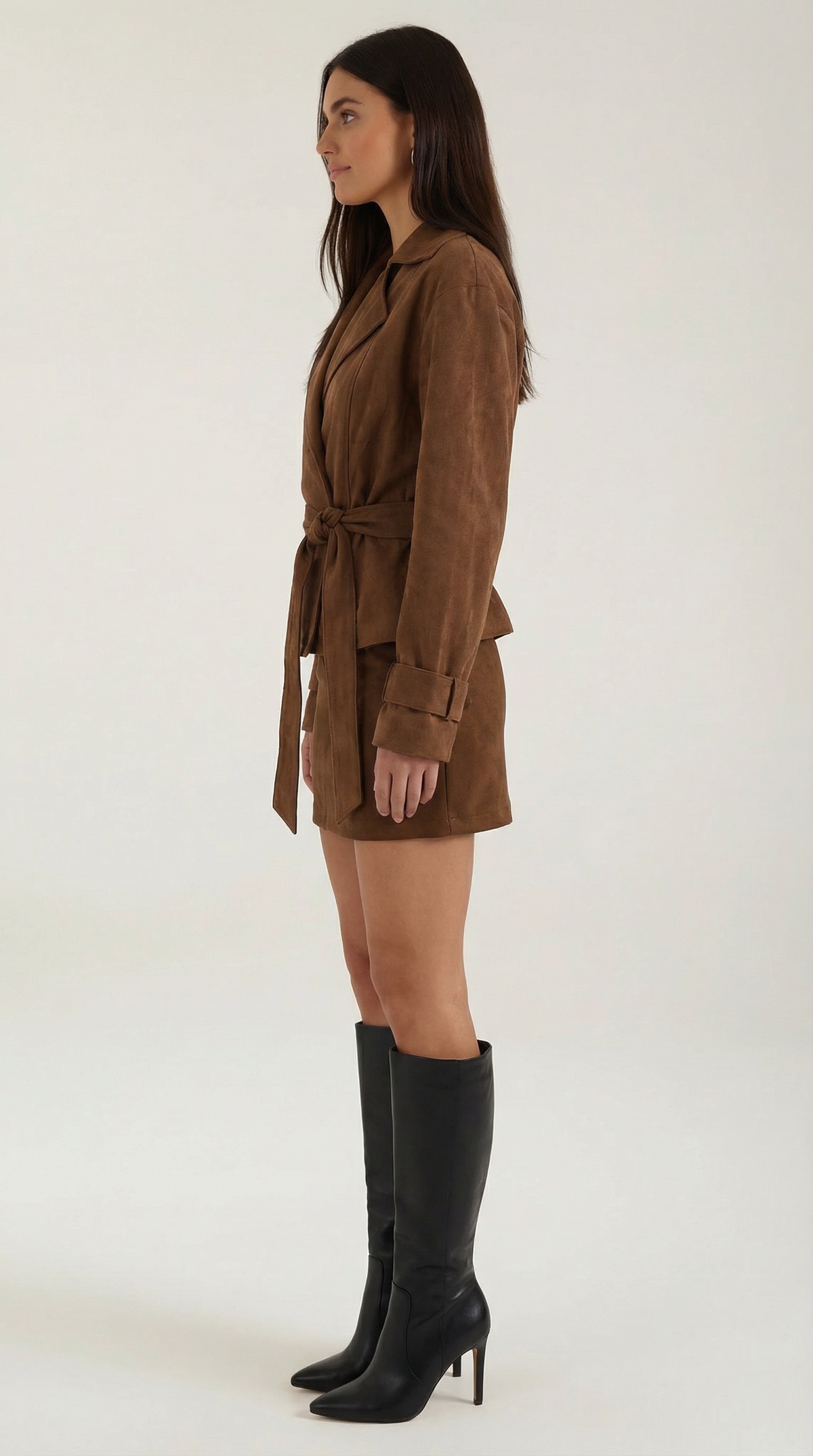 Lorraine wrap jacket with adjustable belt