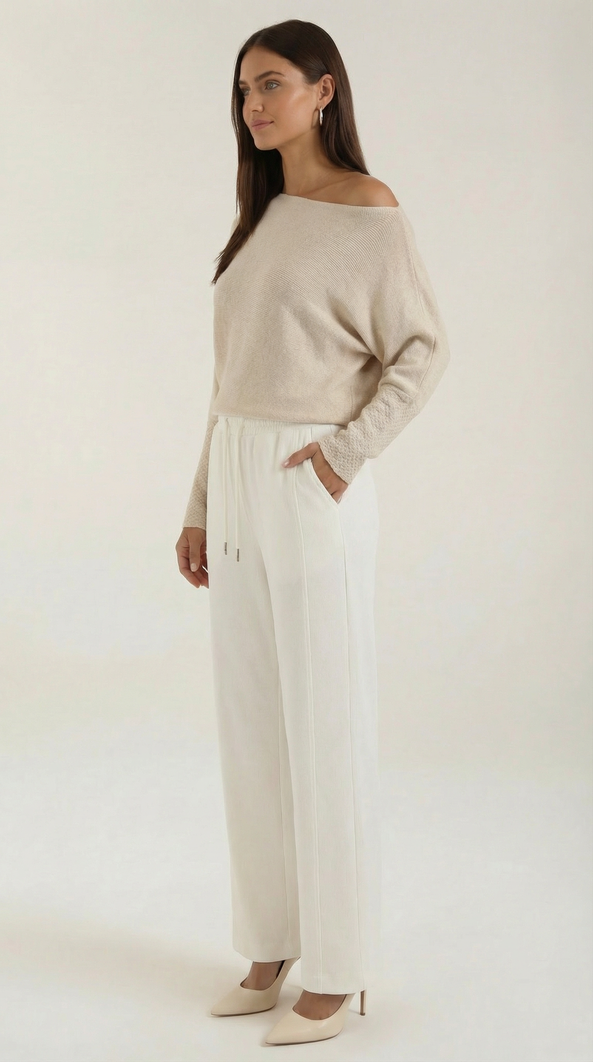Mildred Off-Shoulder Knit Sweater