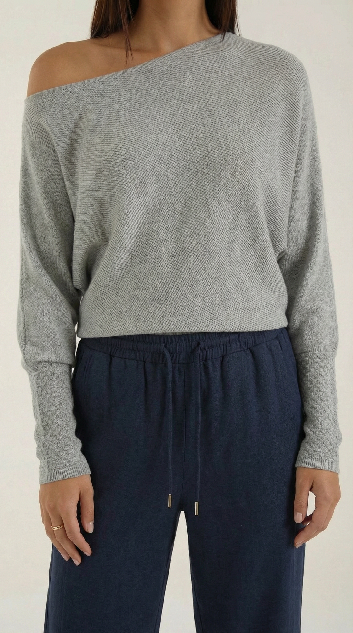 Mildred Off-Shoulder Knit Sweater