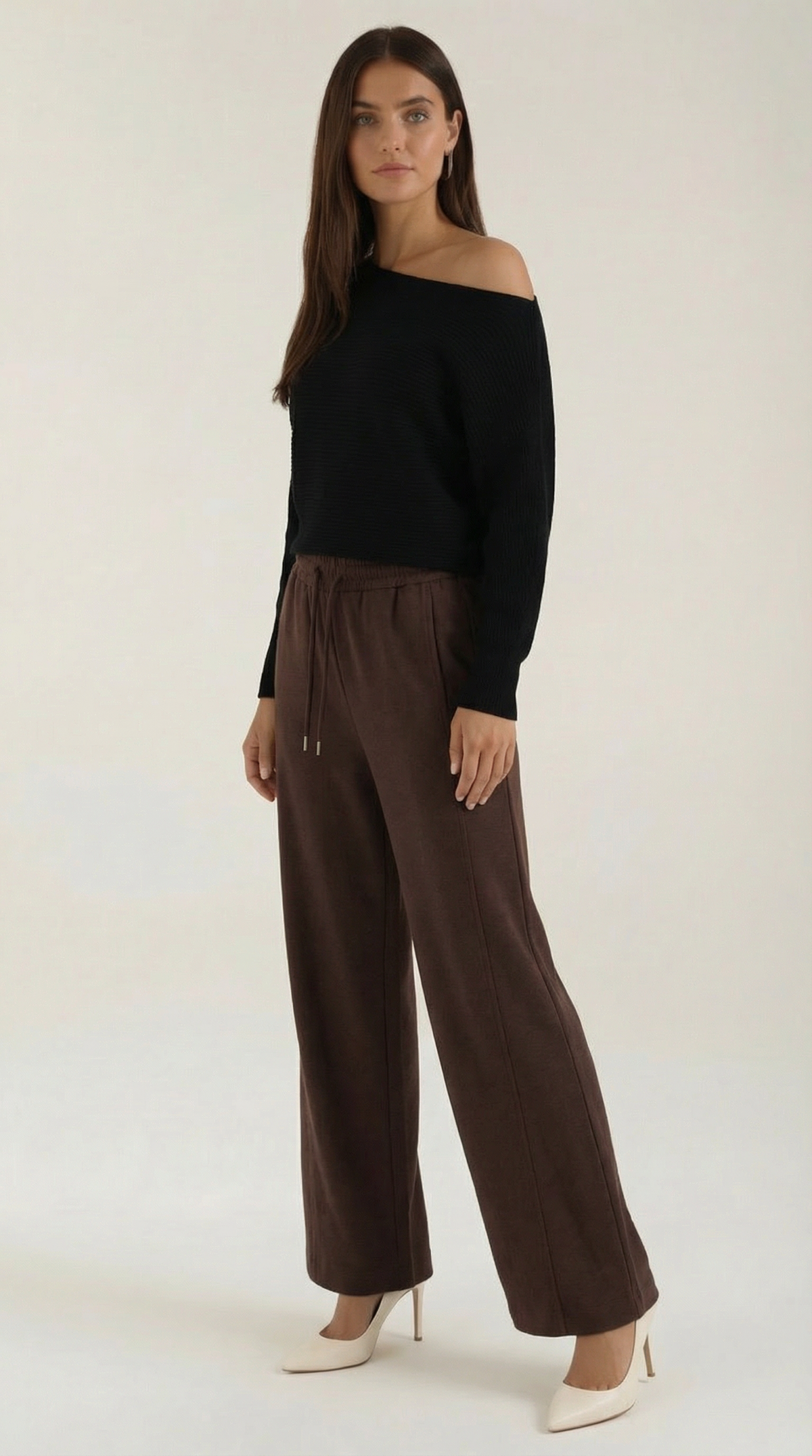 Mildred Off-Shoulder Knit Sweater