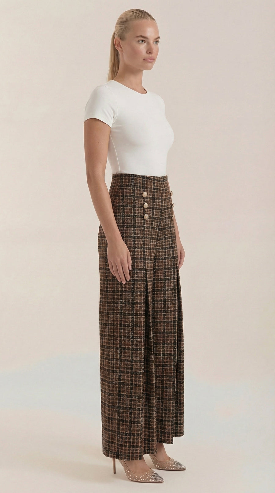 Naomi Plaid Pants