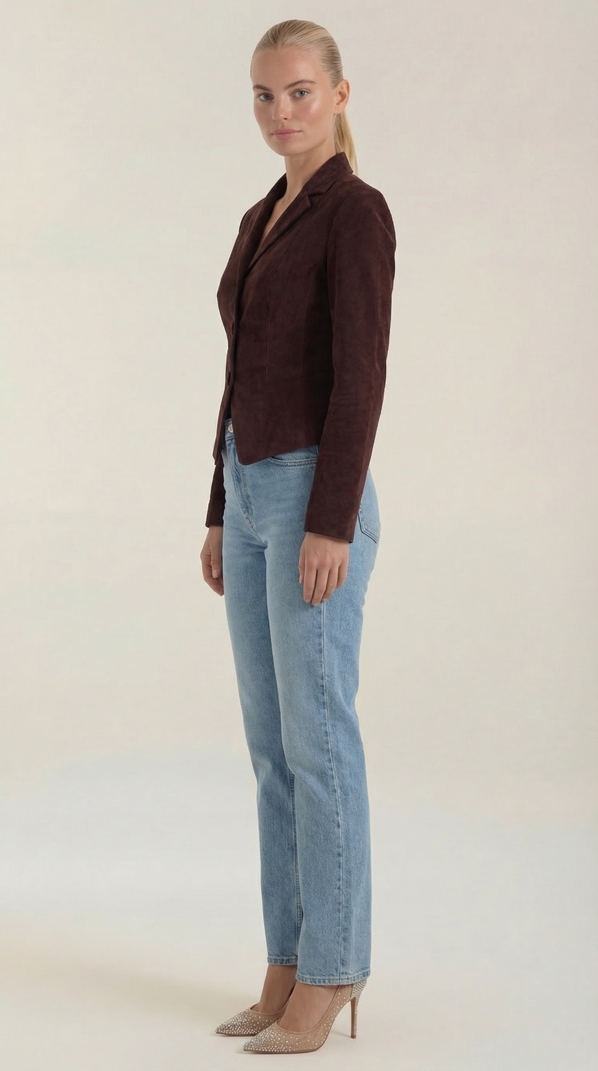 Natasha velvet button-up jacket