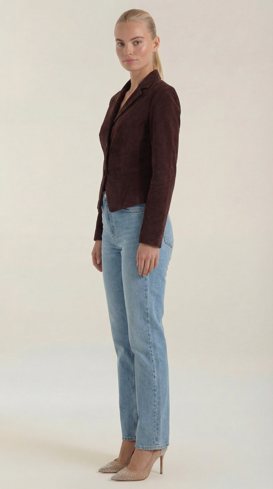 Natasha velvet button-up jacket