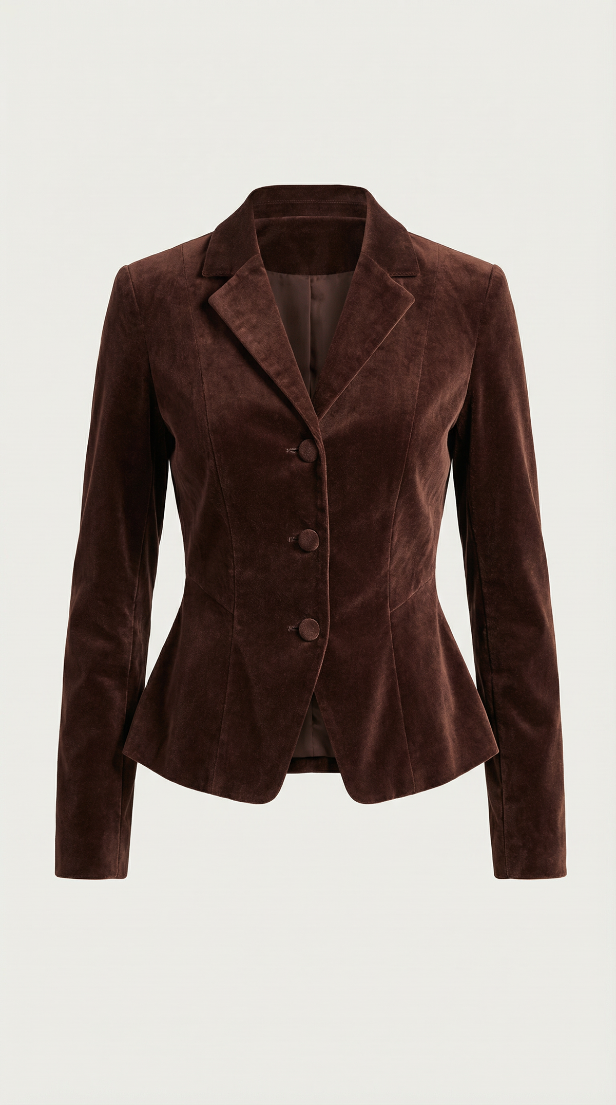 Natasha velvet button-up jacket
