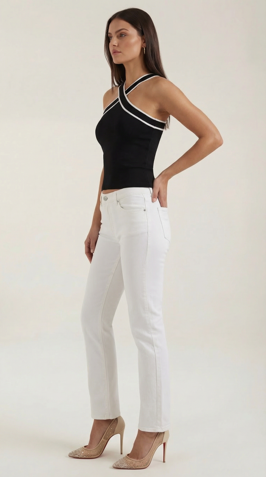Top Halter Nia con Diseño entrelazado