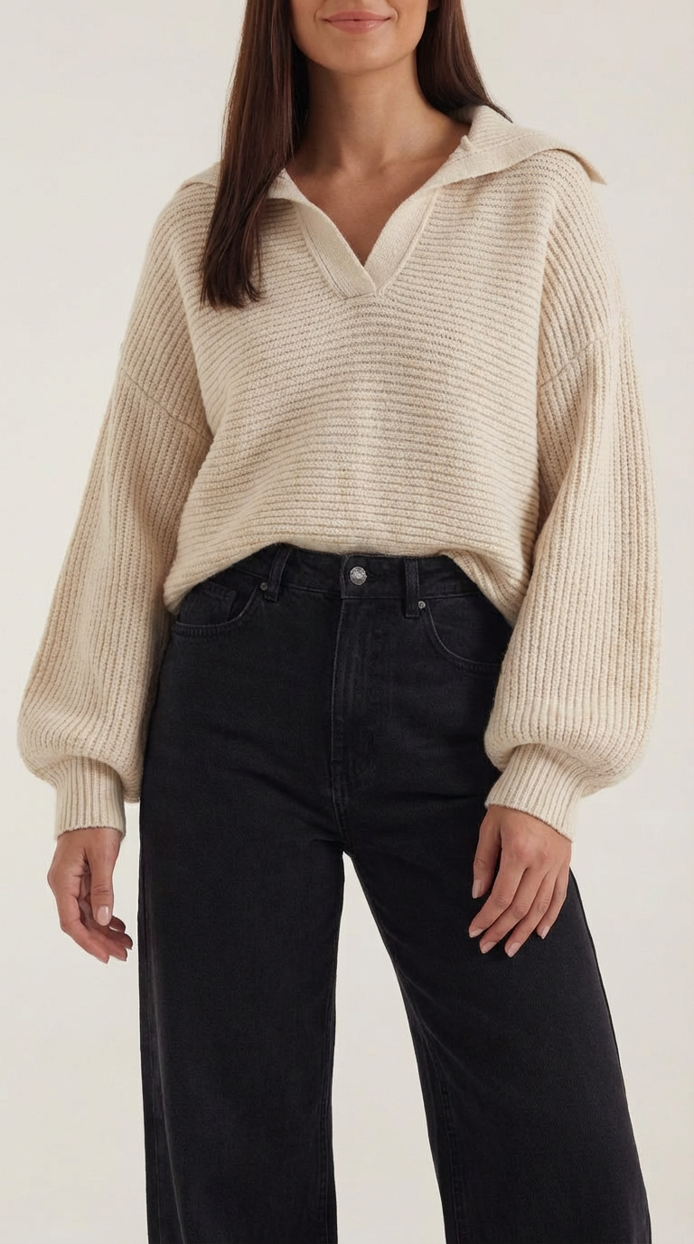 Chunky knit turtleneck sweater