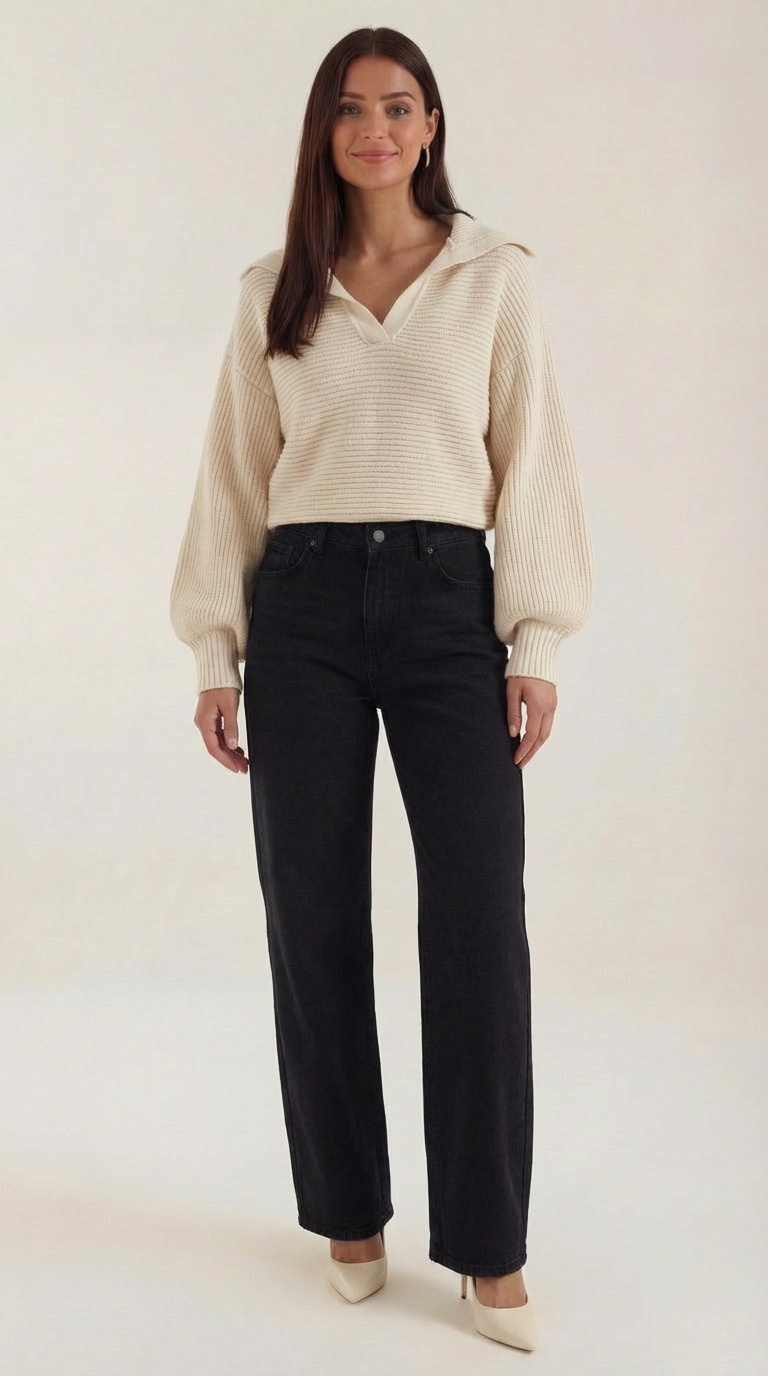 Chunky knit turtleneck sweater