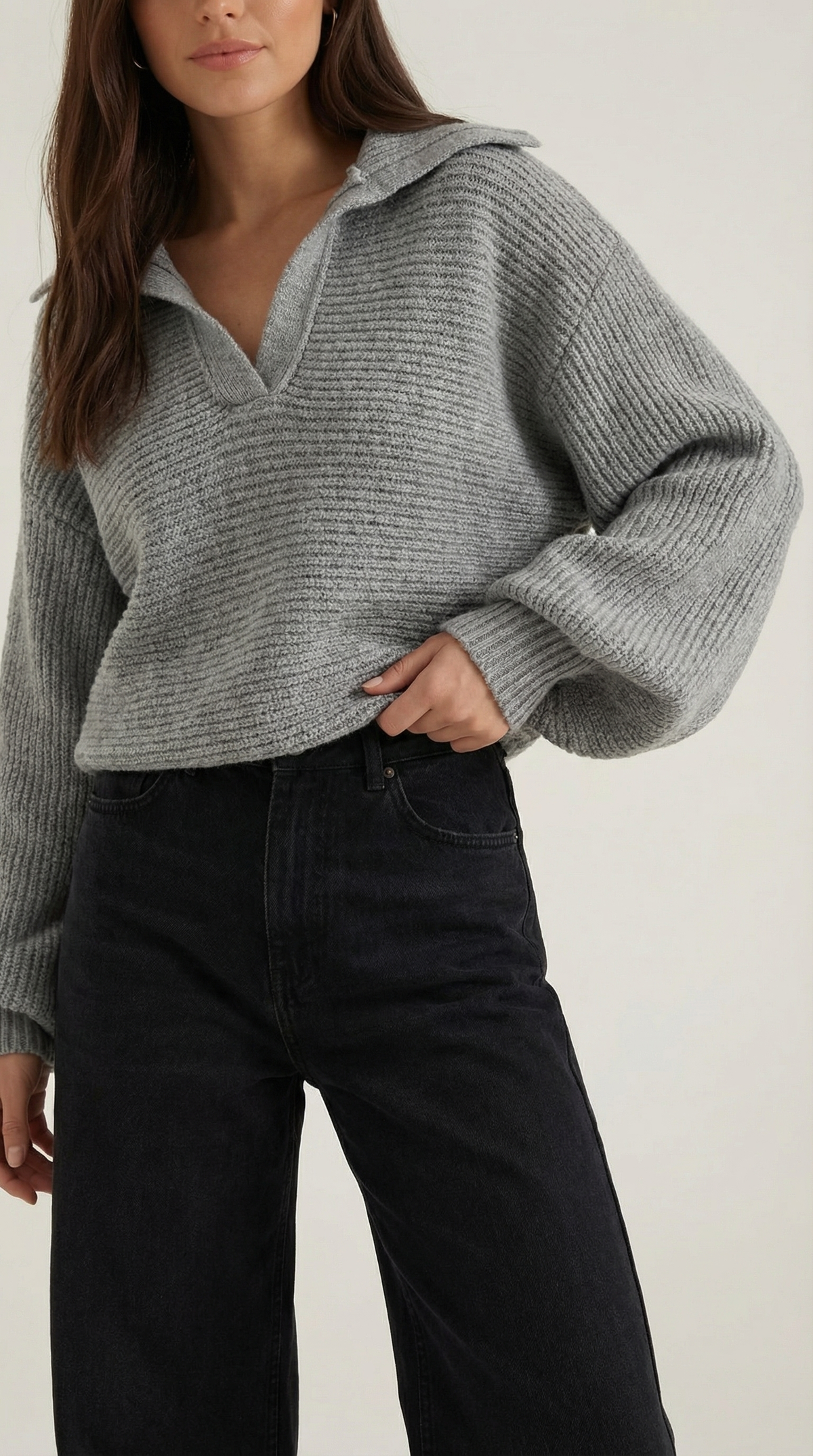 Chunky knit turtleneck sweater
