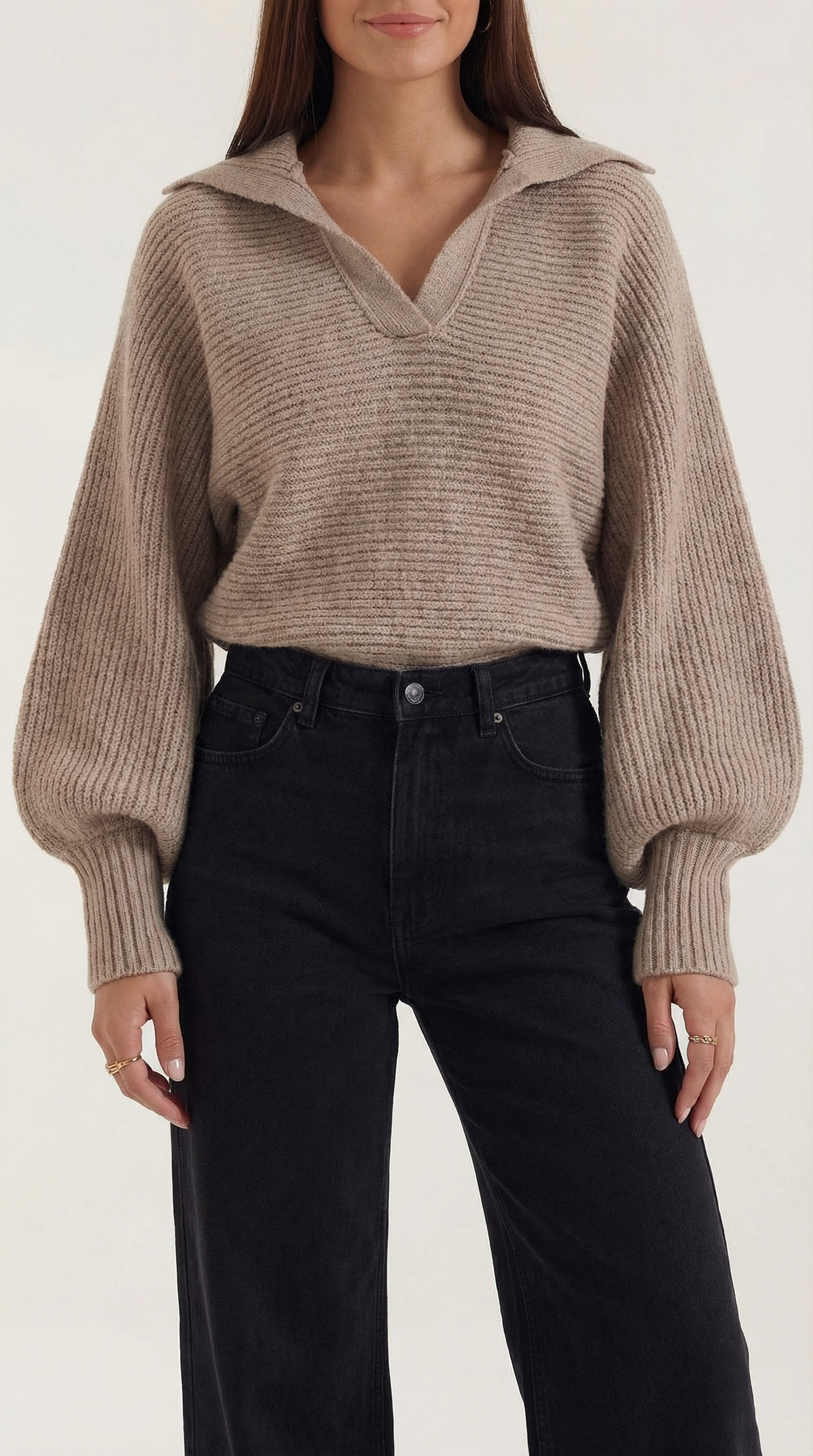 Chunky knit turtleneck sweater