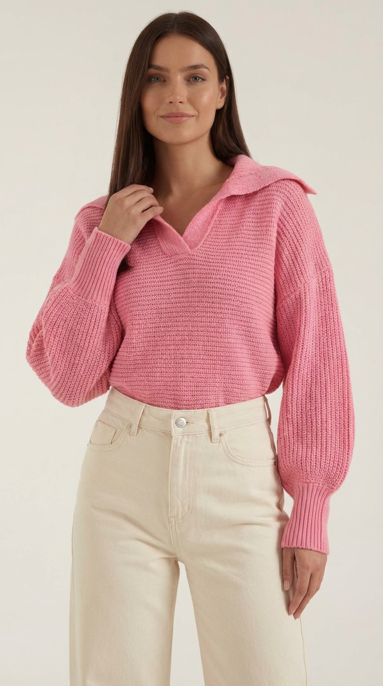 Chunky knit turtleneck sweater