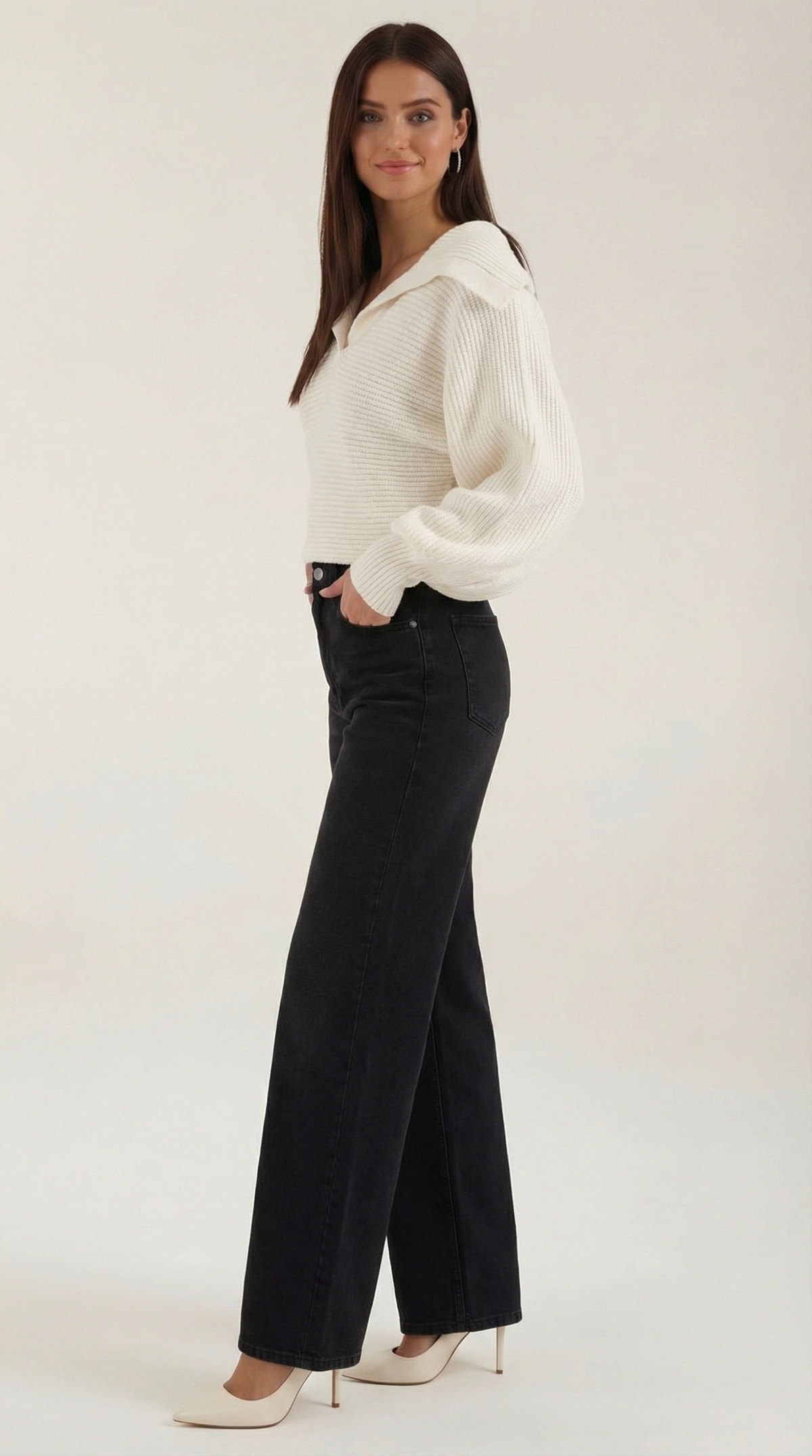Chunky knit turtleneck sweater