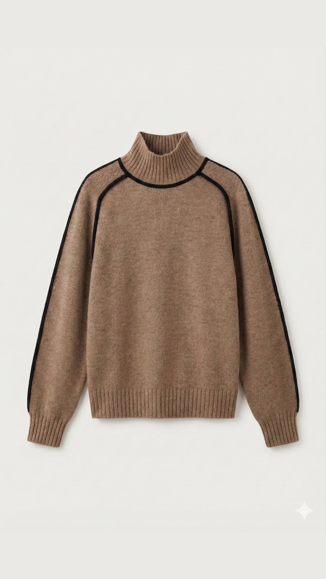 Roll-neck jumper with contrast detailing