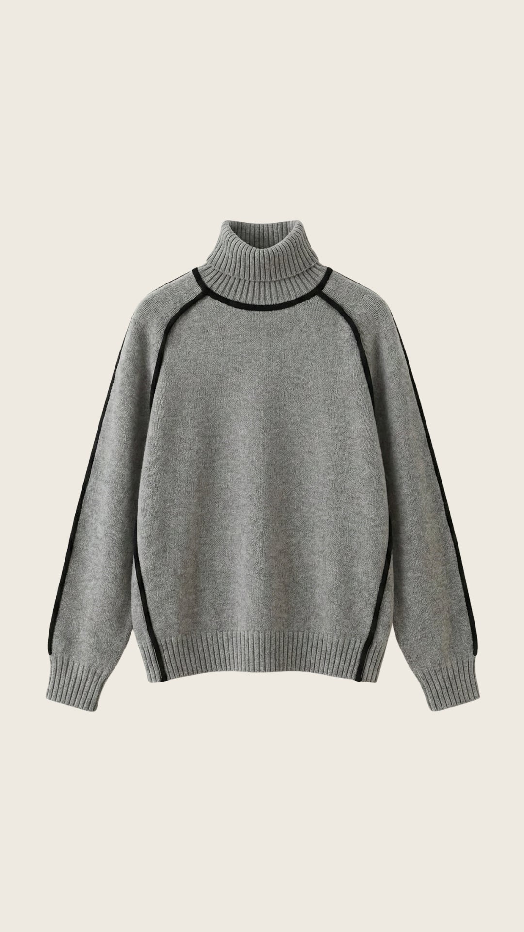 Roll-neck jumper with contrast detailing