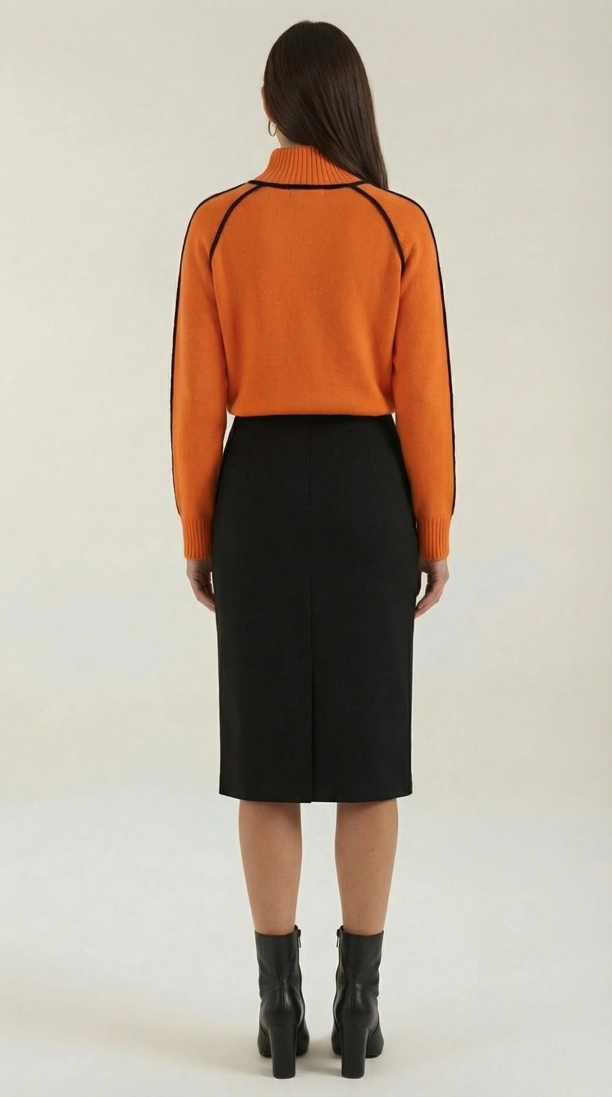 Roll-neck jumper with contrast detailing