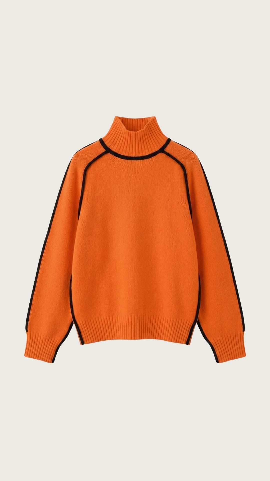 Roll-neck jumper with contrast detailing