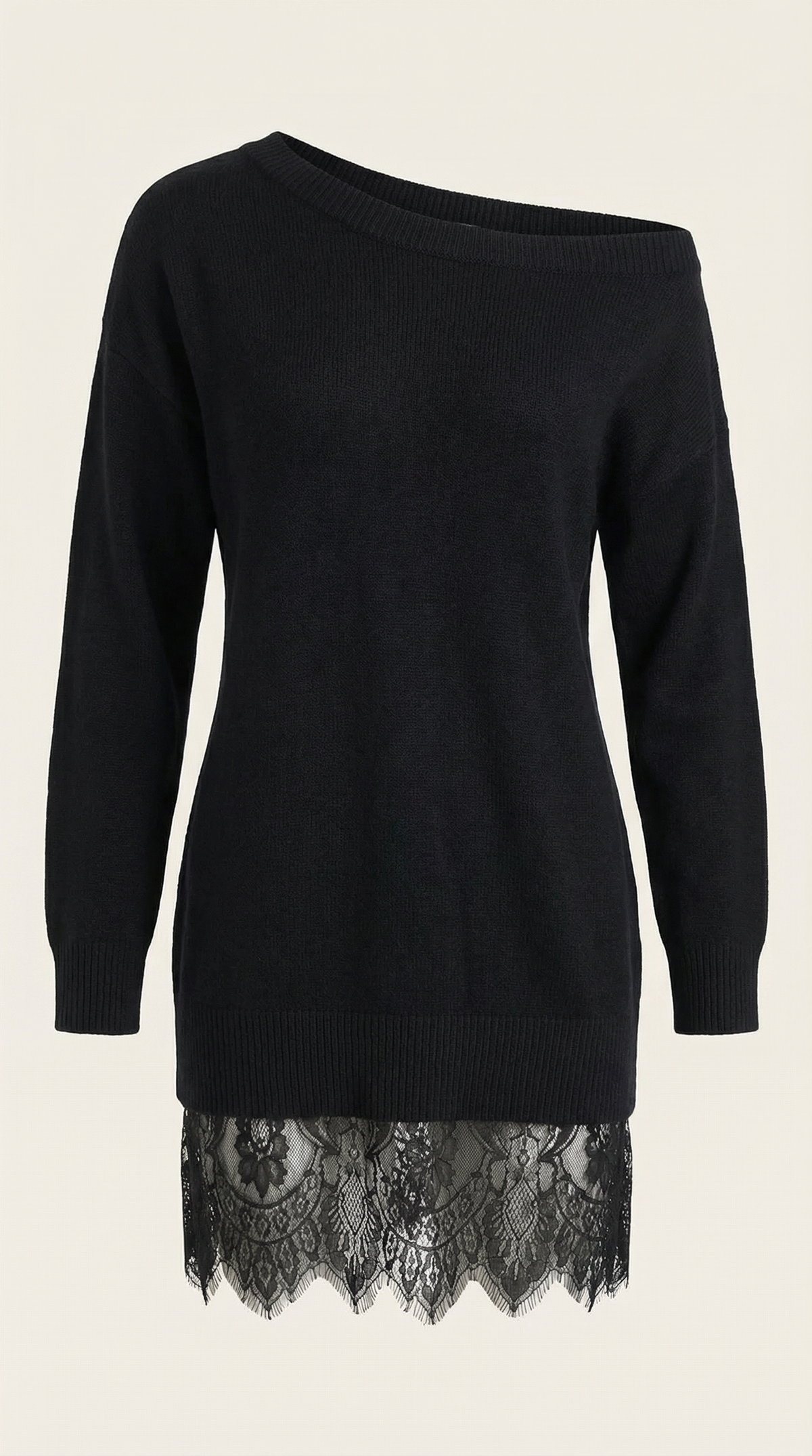 Rosemary knit dress with lace details