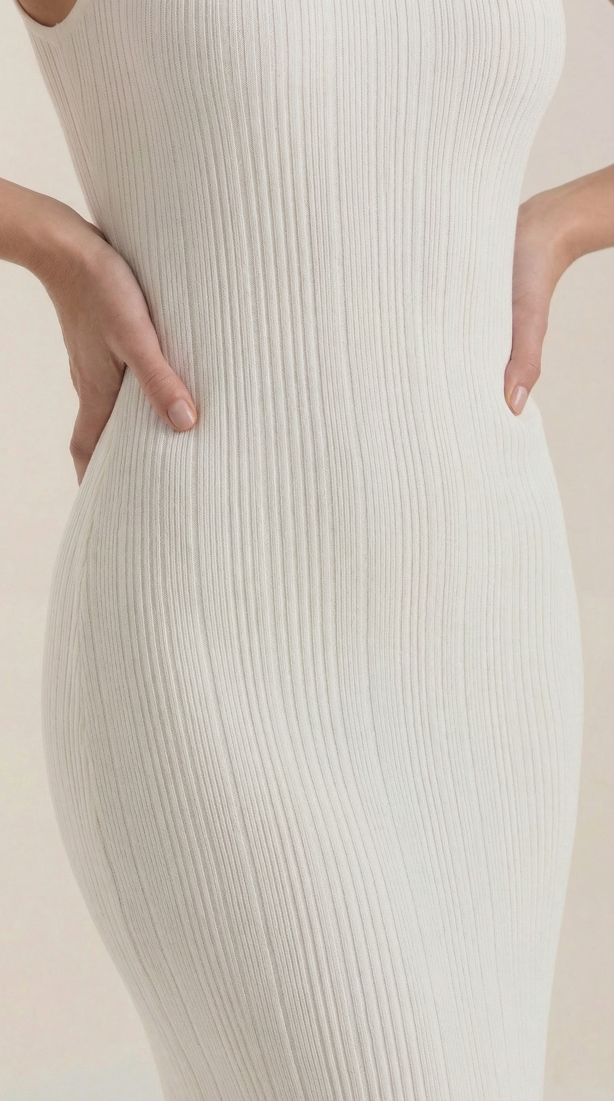 Sonia fitted high-neck midi dress