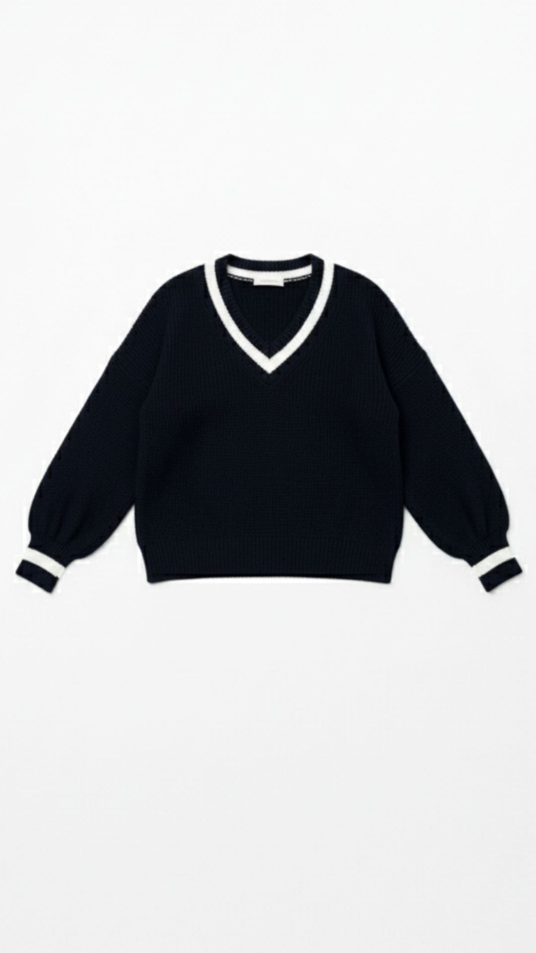 Tina knitted sweater with contrast accents