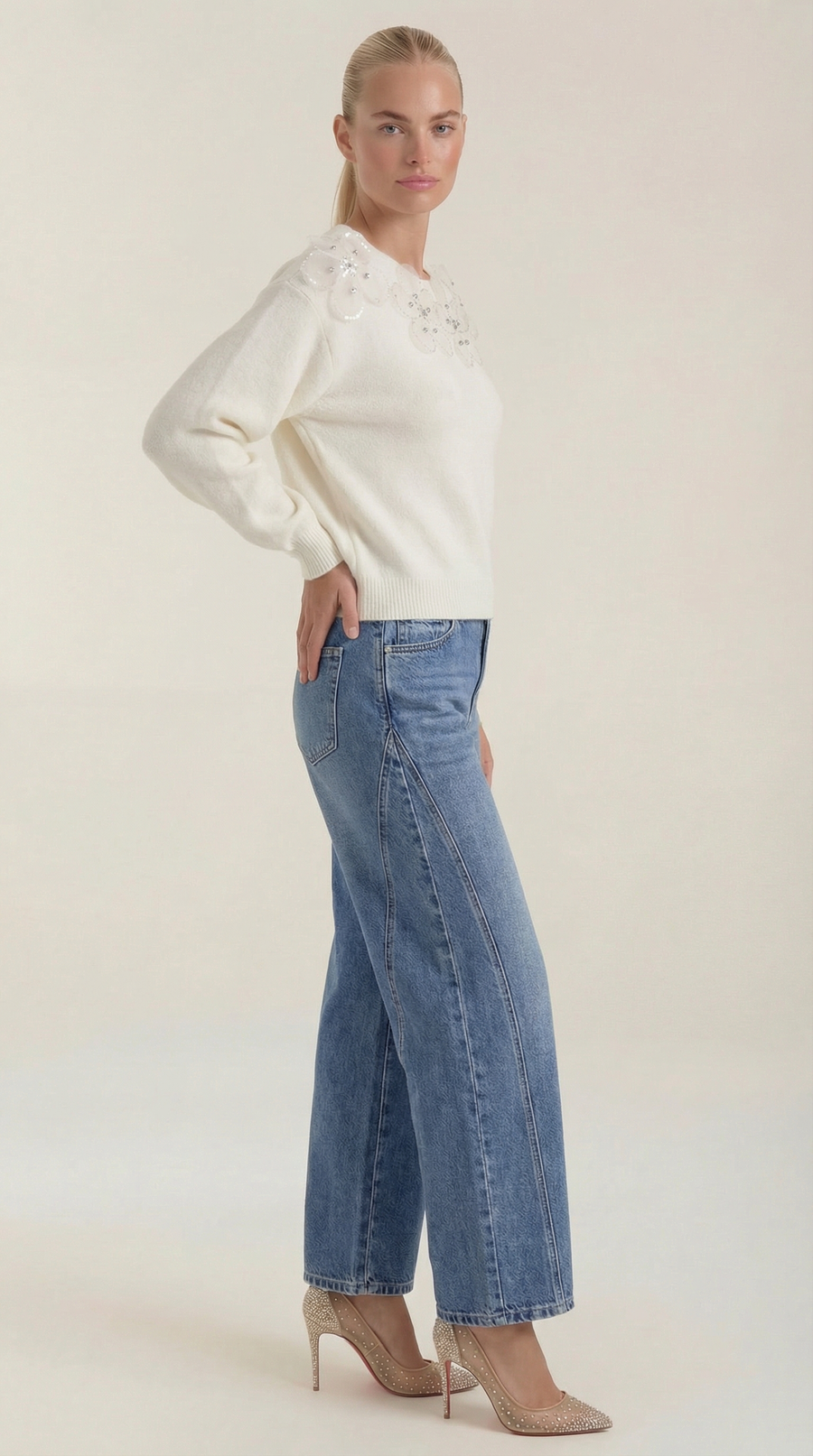 Vicki High-Waist Barrel Leg Jeans