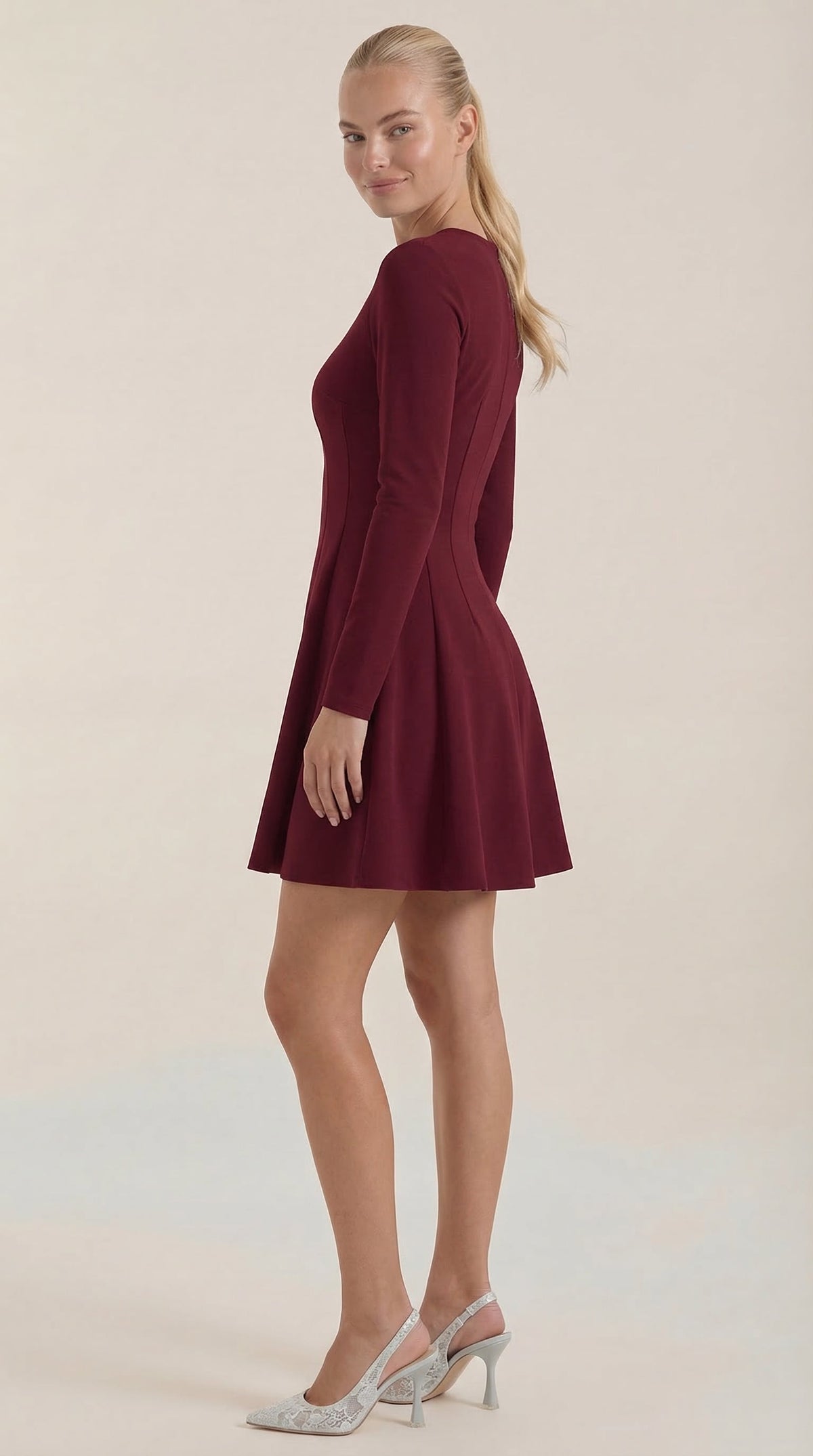 Ebony Long-Sleeve Mini Dress
