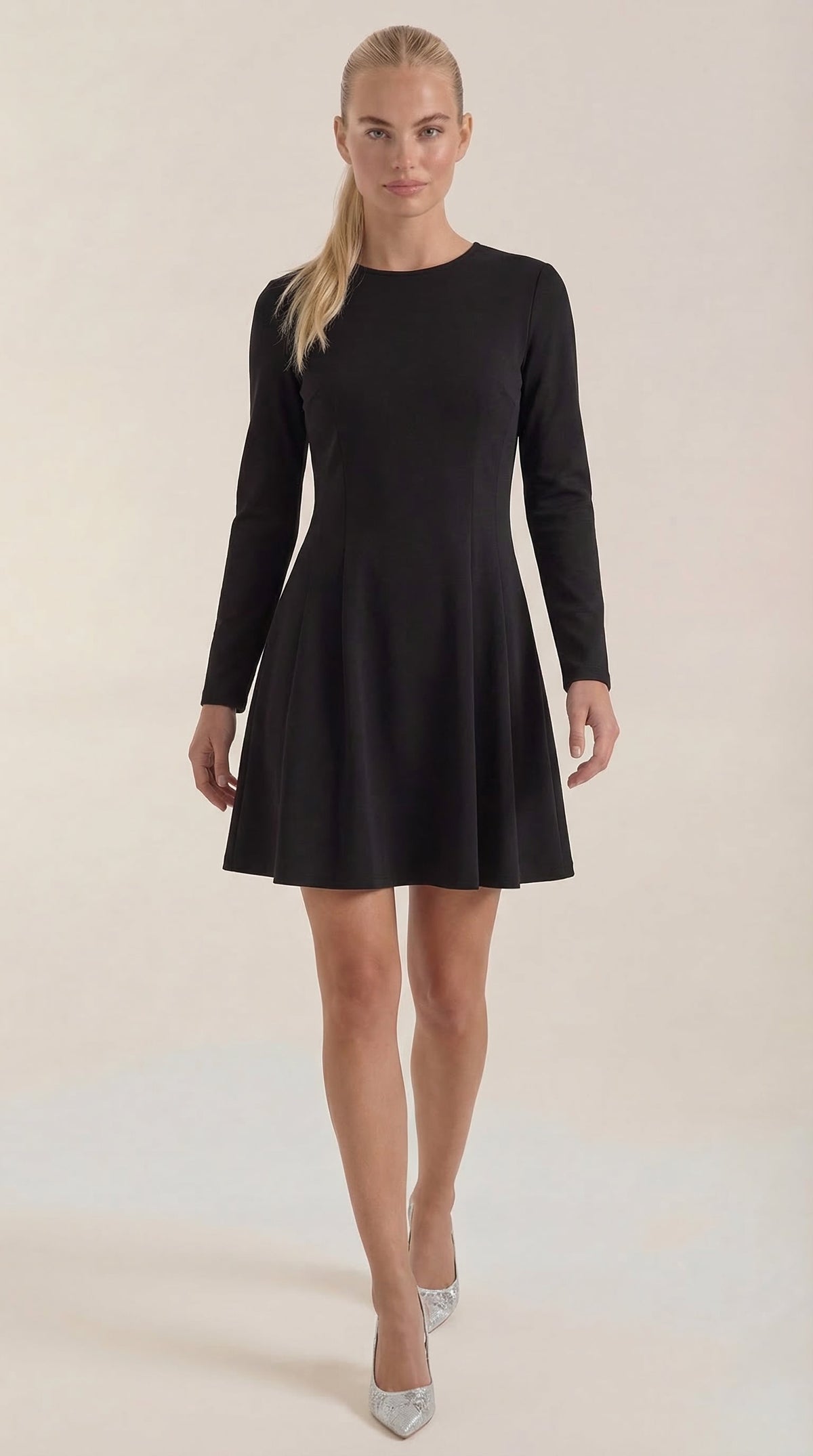Ebony Long-Sleeve Mini Dress