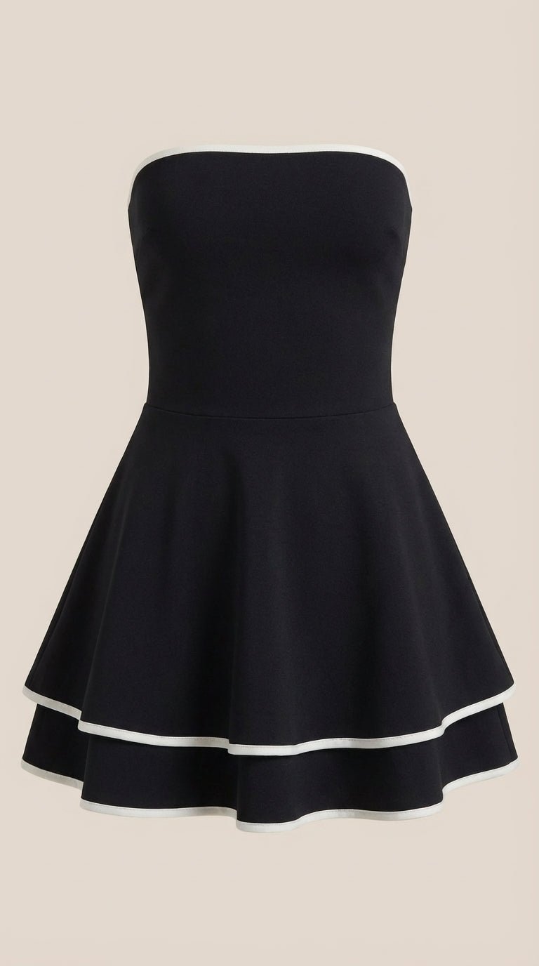 Greta Mini Dress with Contrasting Details