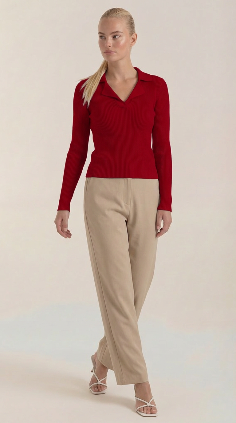 Stylish knitted sweater
