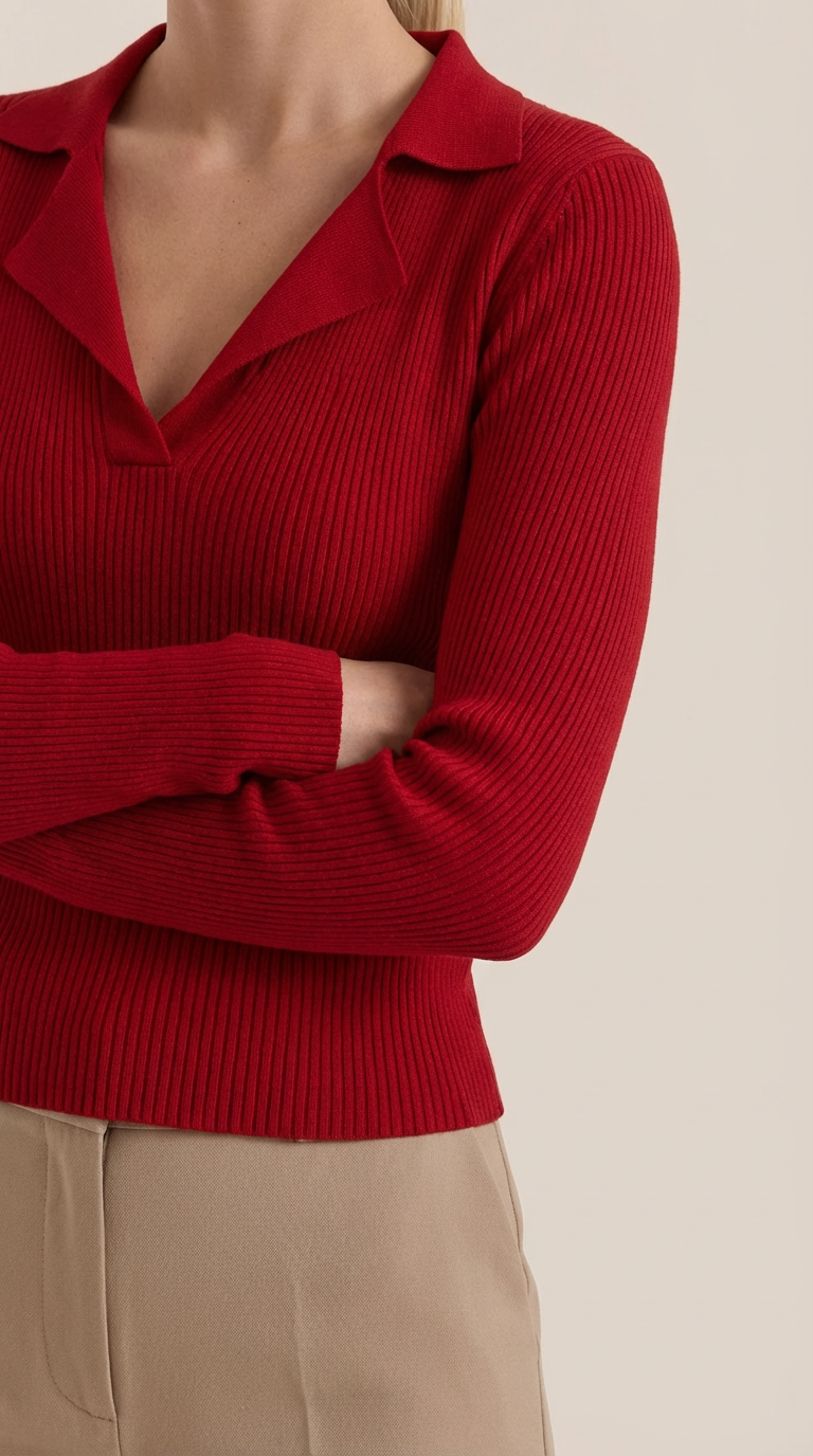 Stylish knitted sweater